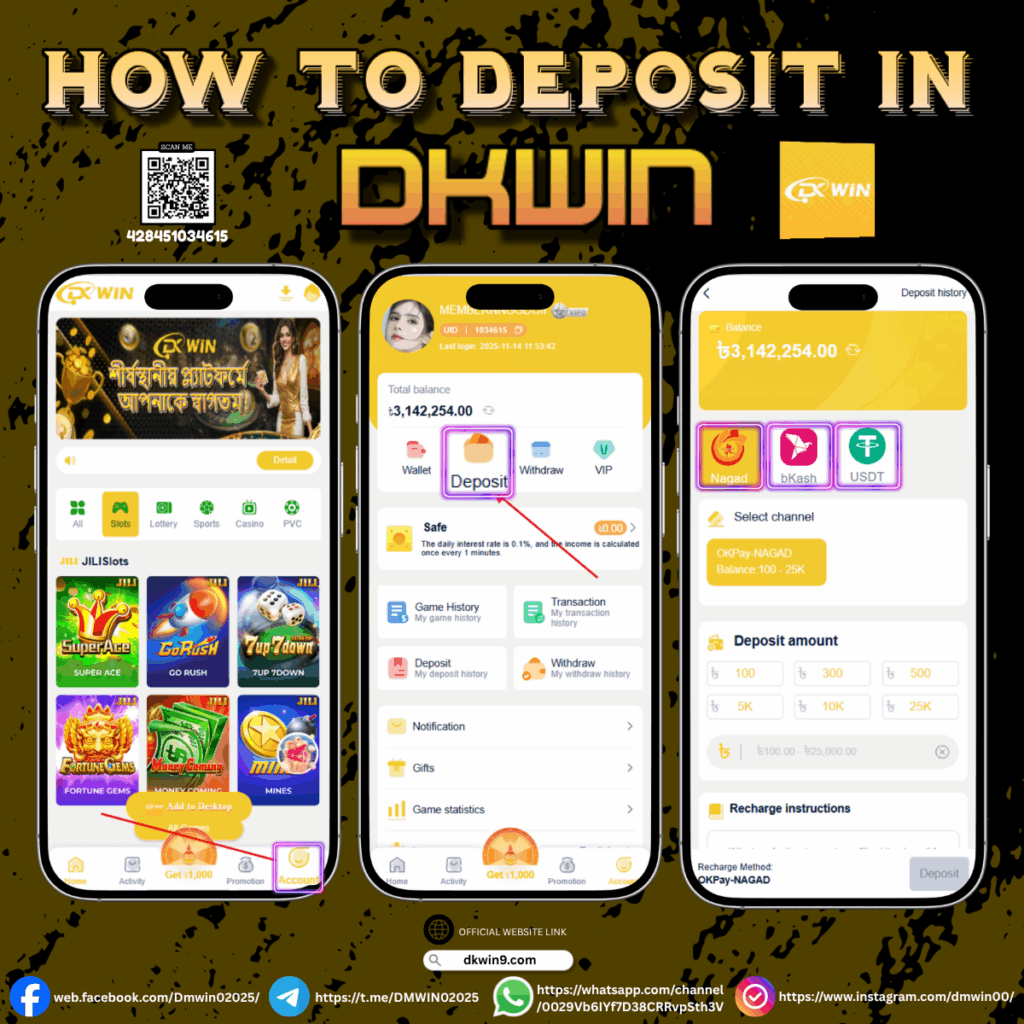 DKWIN How to deposit